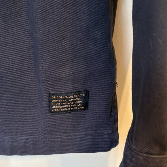 H&M Navy Blue Zip-Up Utility Jacket Men's Size L - Picture 3 of 6